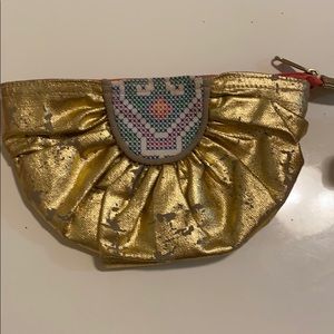 Christophe Sauvat gold metallic clutch